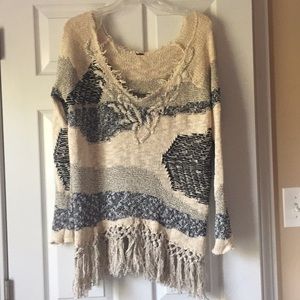Free People Distressed Sweater
